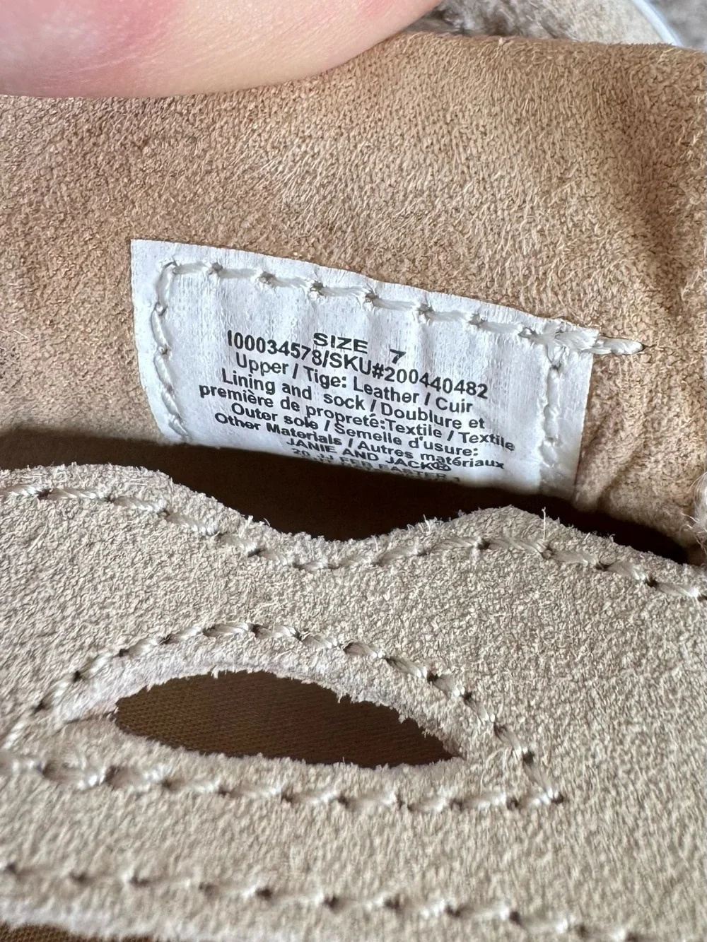 Janie and Jack Suede Penny Loafers Tan Leather Slip-On Shoes Kids Size 7